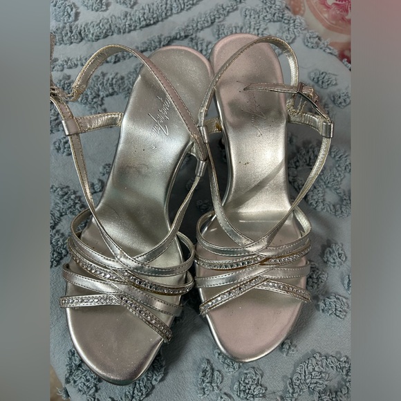 Silver Strappy Heels - Picture 2 of 4